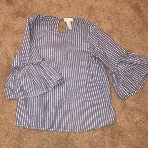 Blue & White Striped Top
